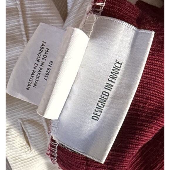 Lacoste Full / Queen Size Luxury Duvet Cover Heavy Cotton Red Maroon White - Picture 9 of 13